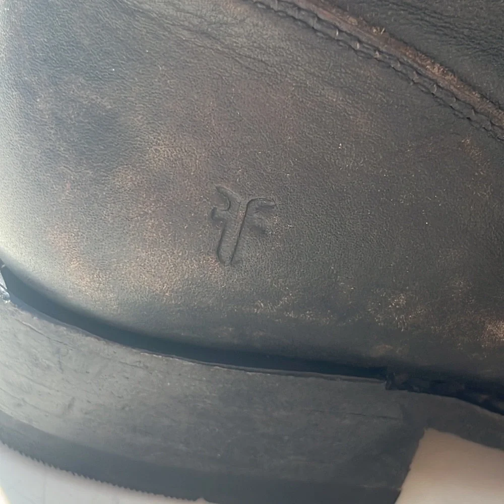 Frye Black Leather Combat Boots - Picture 5 of 10